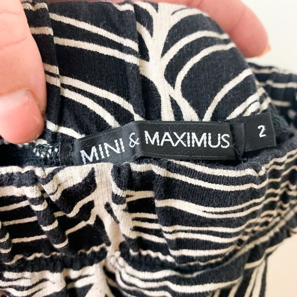 Mini & Maximus kids zebra harem short black white 2 - Picture 5 of 6
